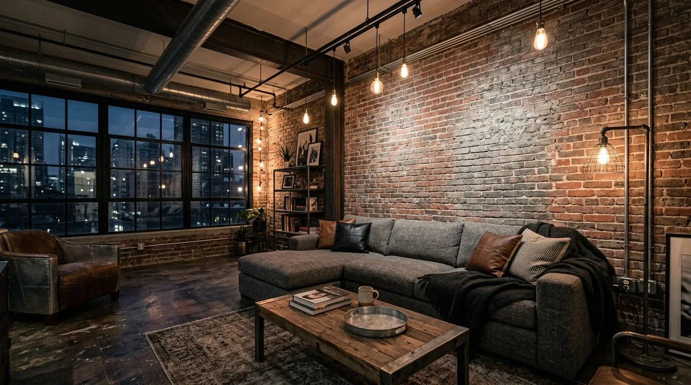 Add a patterned rug to break up solids